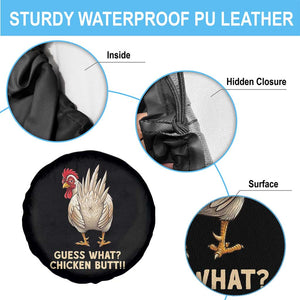 Guess What Chicken Butt Joke Spare Tire Cover Funny Chicken Lover Graphic TS12 Print Your Wear