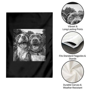 Pitbull Selfie Meme Garden Flag Funny Dog Lover Graphic TS12 Print Your Wear