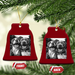 Pitbull Selfie Meme Ceramic Ornament Funny Dog Lover Graphic TS12 Print Your Wear