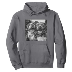 Pitbull Selfie Meme Hoodie Funny Dog Lover Graphic TS12 Charcoal Print Your Wear