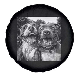 Pitbull Selfie Meme Spare Tire Cover Funny Dog Lover Graphic TS12 Print Your Wear