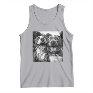 Pitbull Selfie Meme Tank Top Funny Dog Lover Graphic TS12 Athletic Heather Print Your Wear