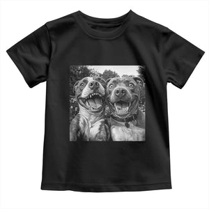 Pitbull Selfie Meme Toddler T Shirt Funny Dog Lover Graphic TS12 Black Print Your Wear