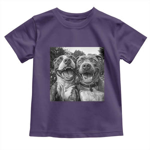 Pitbull Selfie Meme Toddler T Shirt Funny Dog Lover Graphic TS12 Purple Print Your Wear