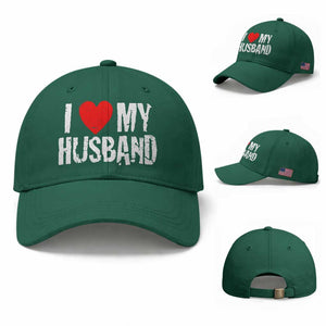 Cool Marriage Humor Gift For Wife Baseball Cap I Love My Husband TS12 Baseball Cap Universal Fit Irish Green Print Your Wear