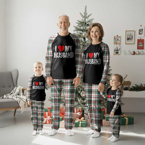 Cool Marriage Humor Gift For Wife Plaid Pajama Set I Love My Husband TS12 Christmas Plaid Print Your Wear