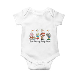 Funny Goose Just Doing My Daddy Things Baby Onesie Fathers Day Gift TS12 White Print Your Wear