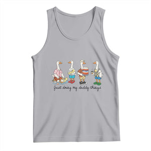 Funny Goose Just Doing My Daddy Things Tank Top Fathers Day Gift TS12 Athletic Heather Print Your Wear