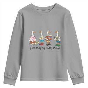 Funny Goose Just Doing My Daddy Things Youth Sweatshirt Fathers Day Gift TS12 Sport Gray Print Your Wear