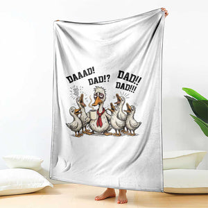 Funny Duck Dad Daaad Dad Dad Throw Blanket Tired Dad Life Fathers Day Graphic TS12 Print Your Wear