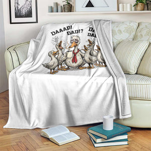 Funny Duck Dad Daaad Dad Dad Throw Blanket Tired Dad Life Fathers Day Graphic TS12 Print Your Wear