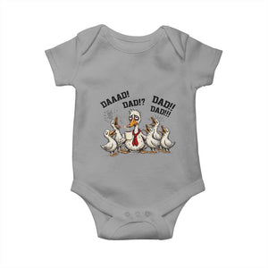 Funny Duck Dad Daaad Dad Dad Baby Onesie Tired Dad Life Fathers Day Graphic TS12 Sport Gray Print Your Wear
