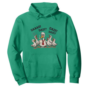 Funny Duck Dad Daaad Dad Dad Hoodie Tired Dad Life Fathers Day Graphic TS12 Irish Green Print Your Wear