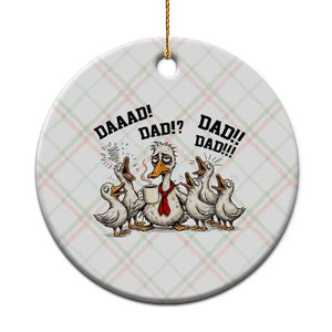 Funny Duck Dad Daaad Dad Dad Ceramic Ornament Tired Dad Life Fathers Day Graphic TS12 1pc Christmas Plaid Print Your Wear
