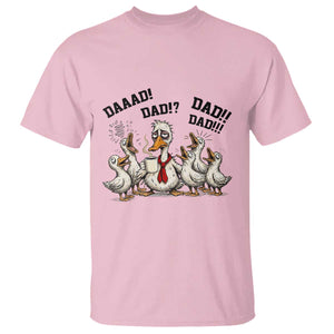 Funny Duck Dad Daaad Dad Dad T Shirt Tired Dad Life Fathers Day Graphic TS12 Light Pink Print Your Wear