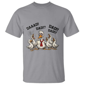 Funny Duck Dad Daaad Dad Dad T Shirt Tired Dad Life Fathers Day Graphic TS12 Sport Gray Print Your Wear