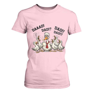 Funny Duck Dad Daaad Dad Dad T Shirt For Women Tired Dad Life Fathers Day Graphic TS12 Light Pink Print Your Wear