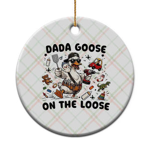 Dada Goose On The Loose Ceramic Ornament Funny Fatherhood Humor Gift TS12 1pc Christmas Plaid Print Your Wear