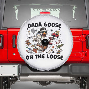 Dada Goose On The Loose Spare Tire Cover Funny Fatherhood Humor Gift TS12 White Print Your Wear