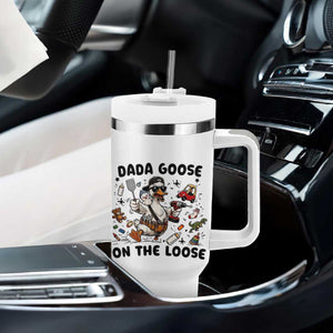 Dada Goose On The Loose Tumbler With Handle Funny Fatherhood Humor Gift TS12 Print Your Wear