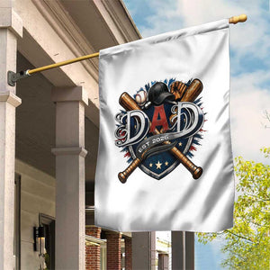 Baseball Dad Est 2026 Garden Flag New Dad Father's Day Gift