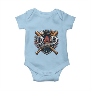 Baseball Dad Est 2026 Baby Onesie New Dad Father's Day Gift TS12 Light Blue Print Your Wear