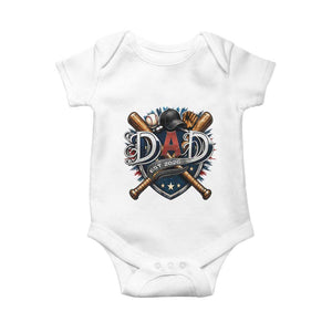 Baseball Dad Est 2026 Baby Onesie New Dad Father's Day Gift TS12 White Print Your Wear