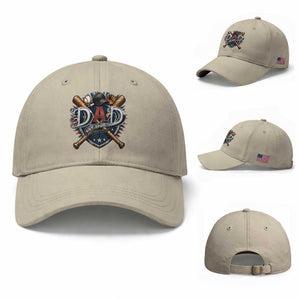 Baseball Dad Est 2026 Baseball Cap New Dad Father's Day Gift TS12 Baseball Cap Universal Fit Beige Print Your Wear