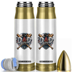 Baseball Dad Est 2026 Bullet Tumbler New Dad Father's Day Gift TS12 White Print Your Wear