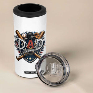 Baseball Dad Est 2026 4 in 1 Can Cooler Tumbler New Dad Father's Day Gift TS12 Print Your Wear