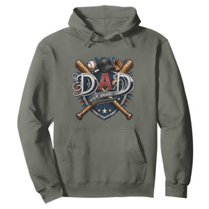 Baseball Dad Est 2026 Hoodie New Dad Father's Day Gift TS12 Military Green Print Your Wear