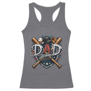 Baseball Dad Est 2026 Racerback Tank Top New Dad Father's Day Gift TS12 Charcoal Print Your Wear