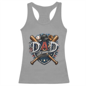 Baseball Dad Est 2026 Racerback Tank Top New Dad Father's Day Gift TS12 Sport Gray Print Your Wear