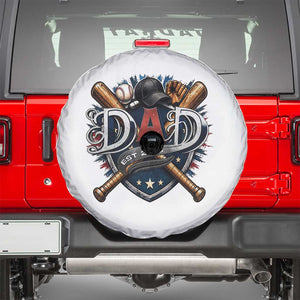 Baseball Dad Est 2026 Spare Tire Cover New Dad Father's Day Gift TS12 White Print Your Wear