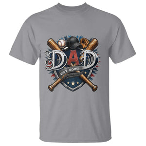 Baseball Dad Est 2026 T Shirt New Dad Father's Day Gift