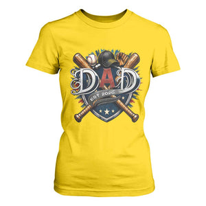 Baseball Dad Est 2026 T Shirt For Women New Dad Father's Day Gift