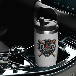 Baseball Dad Est 2026 Flip Straw Tumbler New Dad Father's Day Gift TS12 Print Your Wear