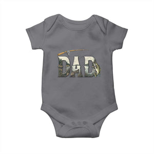 Fishing Dad Baby Onesie Funny Angler Fathers Day Gift TS12 Charcoal Print Your Wear