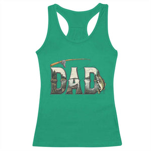 Fishing Dad Racerback Tank Top Funny Angler Fathers Day Gift TS12 Irish Green Print Your Wear