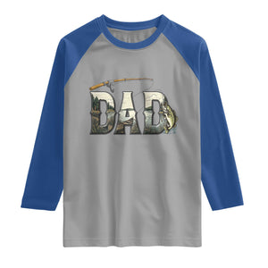Fishing Dad Raglan Shirt Funny Angler Fathers Day Gift TS12 Sport Gray Royal Print Your Wear