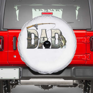 Fishing Dad Spare Tire Cover Funny Angler Fathers Day Gift TS12 White Print Your Wear