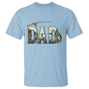 Fishing Dad T Shirt Funny Angler Fathers Day Gift TS12 Light Blue Print Your Wear