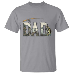 Fishing Dad T Shirt Funny Angler Fathers Day Gift TS12 Sport Gray Print Your Wear