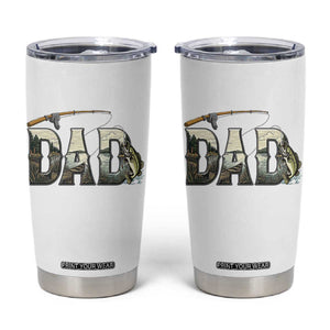 Fishing Dad Tumbler Cup Funny Angler Fathers Day Gift TS12 White Print Your Wear