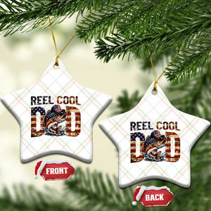 Patriotic Reel Cool Dad Ceramic Ornament American Flag Fishing Fathers Day Gift TS12 Print Your Wear
