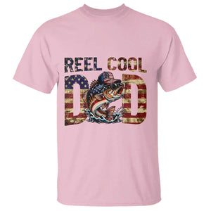 Patriotic Reel Cool Dad T Shirt American Flag Fishing Fathers Day Gift TS12 Light Pink Print Your Wear