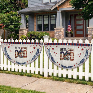 Reel Cool Dad Patriotic Fan Flag American Flag Fishing Fathers Day Gift