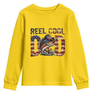 Patriotic Reel Cool Dad Youth Sweatshirt American Flag Fishing Fathers Day Gift TS12 Daisy Print Your Wear