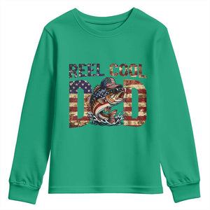 Patriotic Reel Cool Dad Youth Sweatshirt American Flag Fishing Fathers Day Gift TS12 Irish Green Print Your Wear