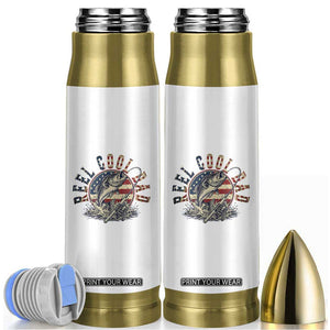 Reel Cool Dad Graphic Bullet Tumbler 4th Of July Fishing Patriotic Dad TS12 White Print Your Wear